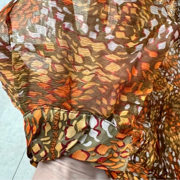 Poupette St Barth Silk Printed Short Romper Jumpsuit size XS - Picture 11 of 12